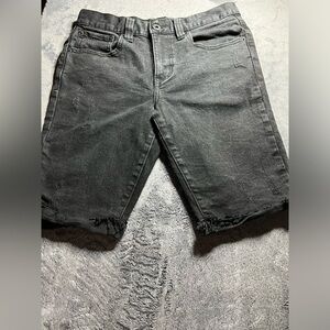 RSQ Men’s Black London Skinny Distressed Denim Shorts Size 28